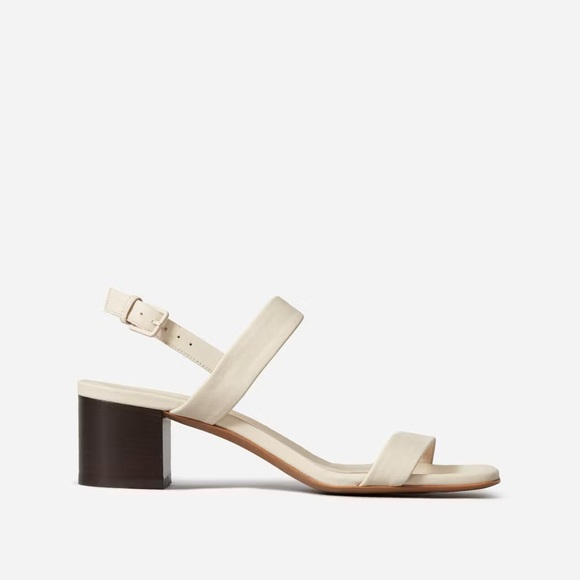 Everlane Double-Strap Block Heel Sandal in Bone Size 8 - Picture 1 of 9